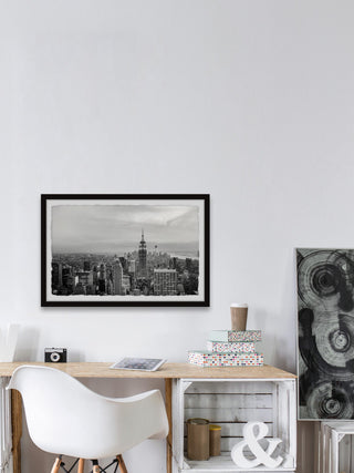 "NYC High-Rise" Framed Painting Print, 18x12