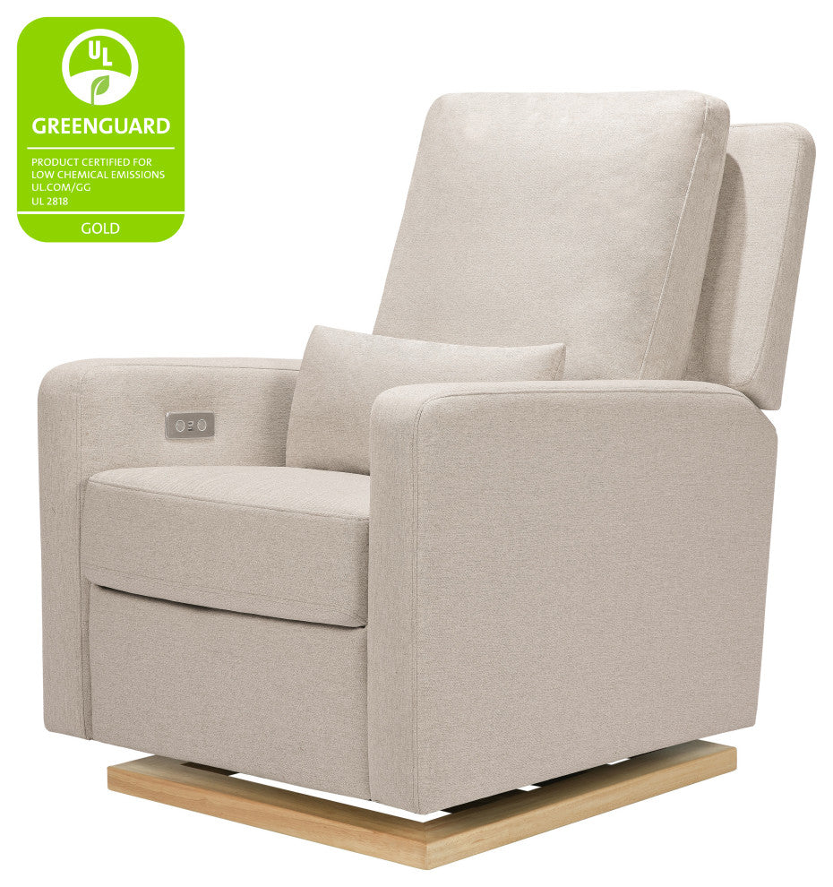 Sigi Electronic Recliner and Glider, Boucle With USB port, Performance Beach Eco-Weave