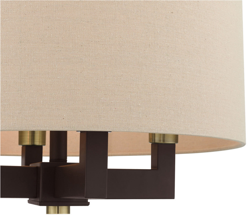 Livex Lighting Cresthaven 4 Light Bronze Chandelier