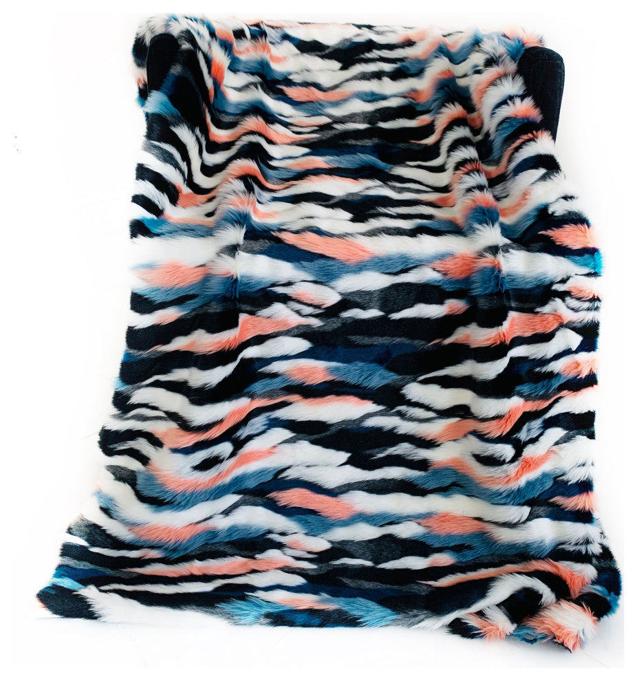 Plutus Unicorn Faux Fur Luxury Throw Blanket, 48"x60"