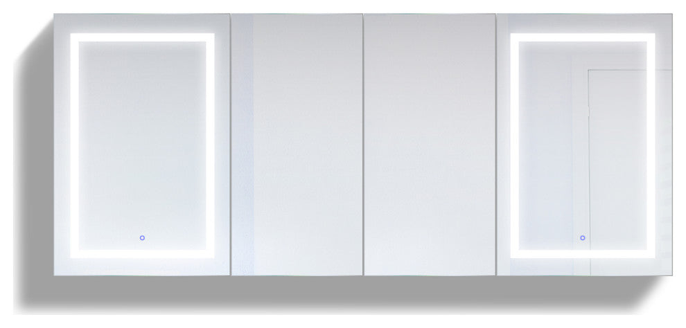 84x36 LLRR, Recessed Or Surface Mount Medicine Cabinet 12 Shelves, LED