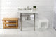 Kingston Brass LMS36M8SQ6ST 36" Carrara Marble Console Sink, Legs