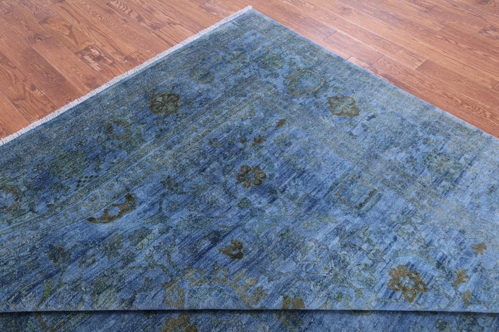 Handmade Full Pile Overdyed Wool Rug 9' 1" X 12' 0" - WR1421