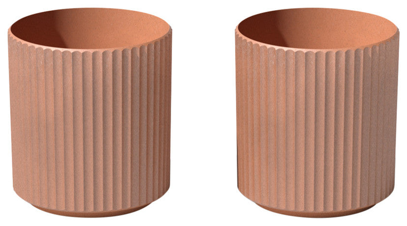 Veradek Demi Series Planter, Terracotta, 12", 2 Pack