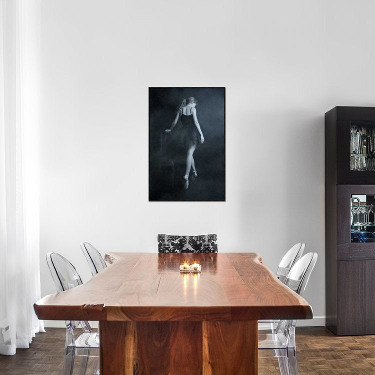"On Tip Toes" Framed Canvas Giclee by Olga Mest, 25x37"