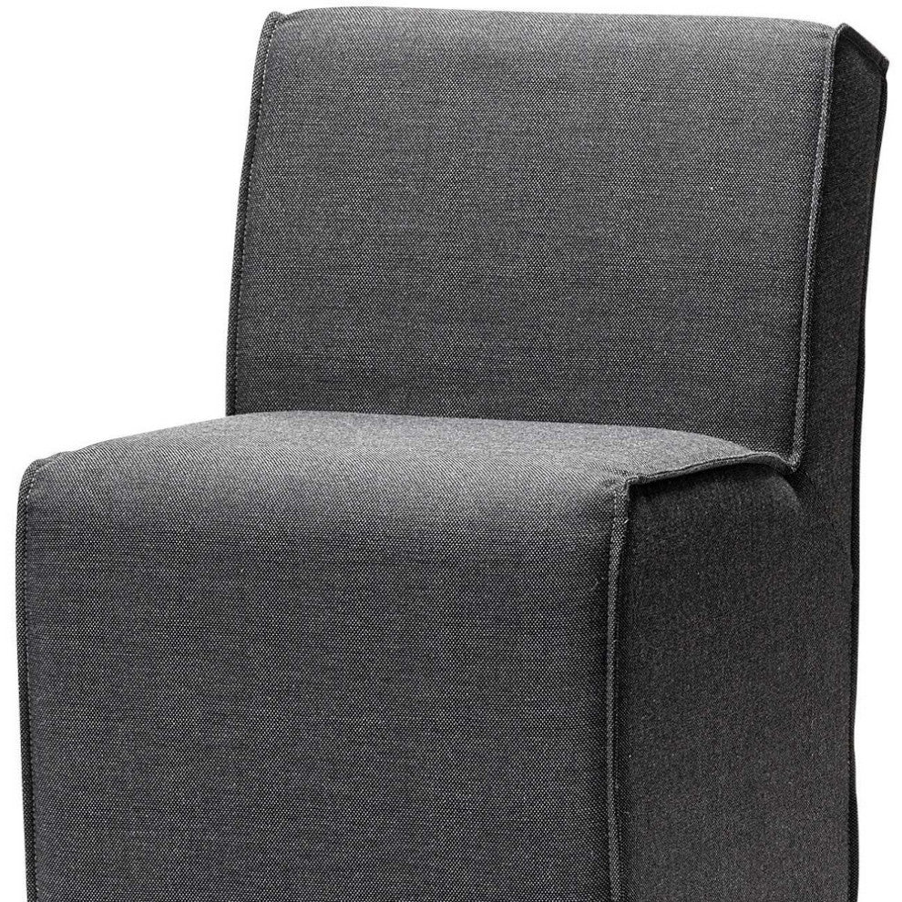 Gray Upholstered Fabric Side Chairs, Set of 2