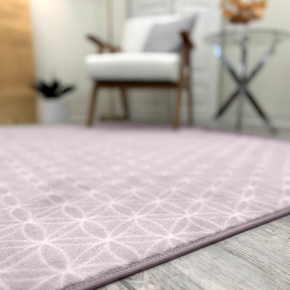 EYELET Soft Tactesse Nylon Area Rug with Anti-Stain Protection, Orchid, 7'x12'