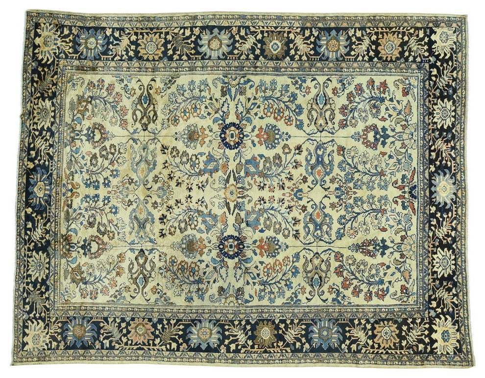 Consigned 9'4"x11'10" Handmade  Persian Lilahan Mint Cond Full Pile Rug