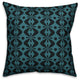 Folk Pattern, Blue Throw Pillow, 18"x18"