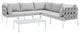 Harmony 6-Piece Sunbrella Outdoor Patio Aluminum Sectional Sofa Set, Gray Gray