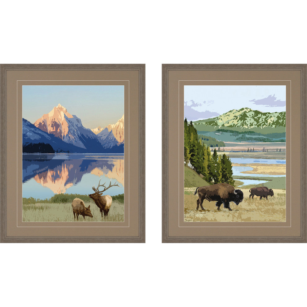 National Parks III, 2-Piece Set Framed Art