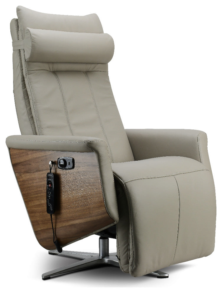 Svago Swivel Zero Gravity Recliner Chair, Taupe