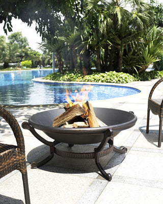 Outdoor 35" Cast Iron Fire Pit