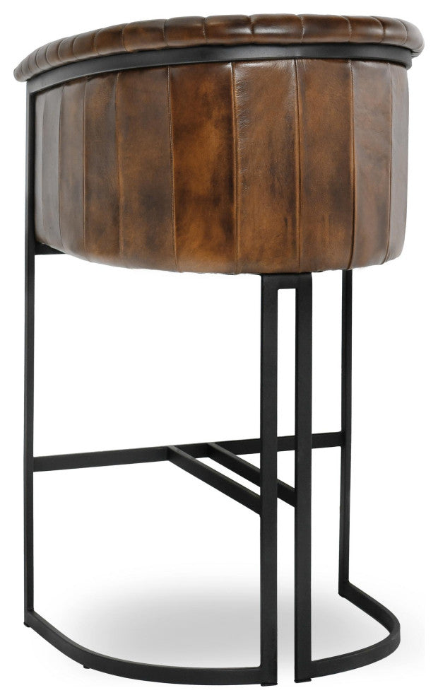 Seville Top Grain Leather Bar and Counter Stool, Counter Stool
