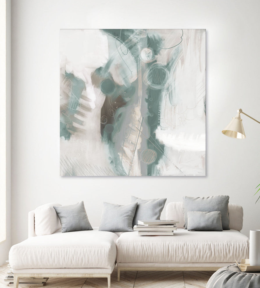 Down the River Abstract I - 84 x 84 by Dan Meneely