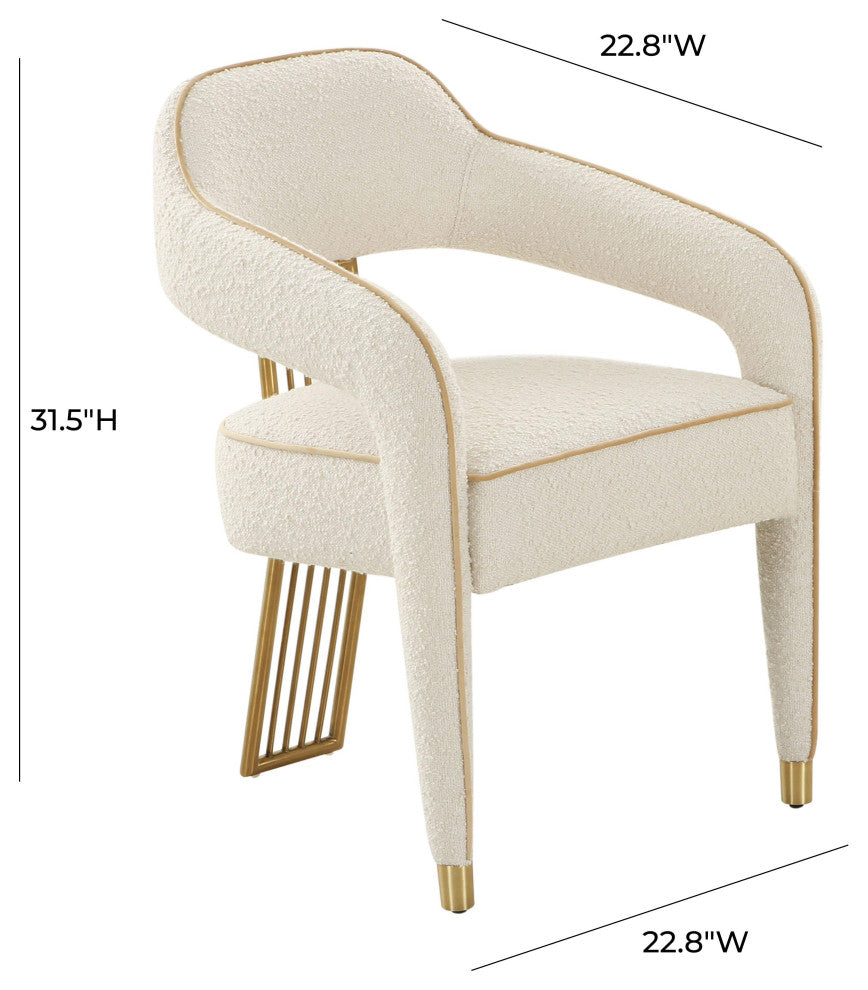 Corralis Cream Boucle Dining Chair