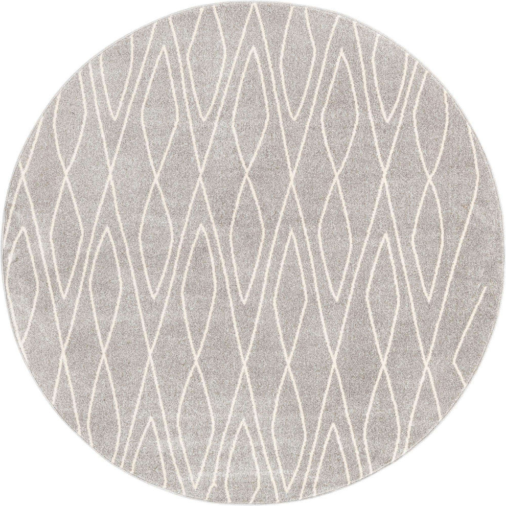 Rug Unique Loom Fez Gray Round 6' 0 x 6' 0
