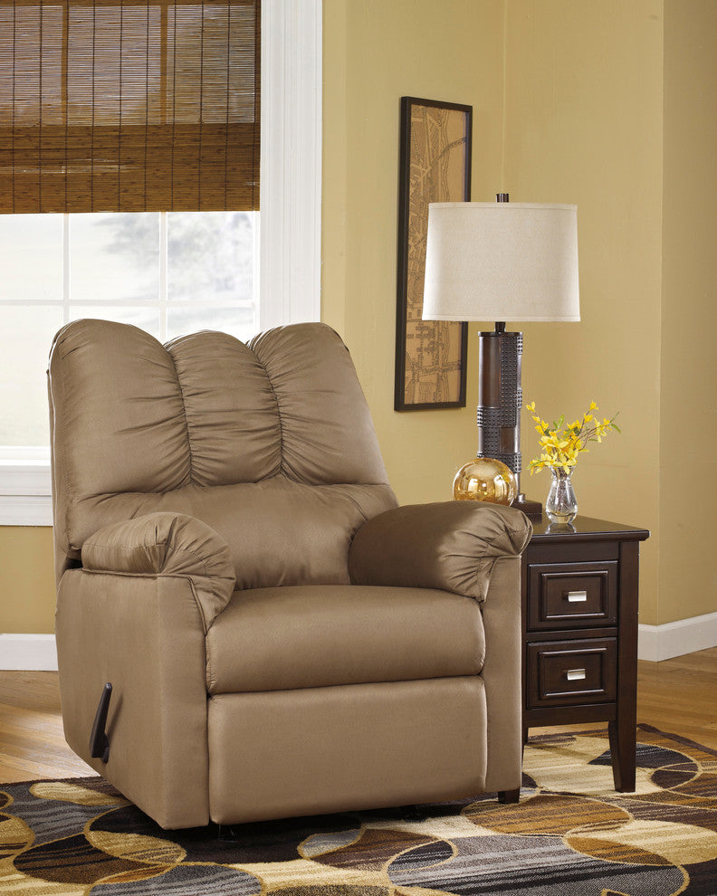 Signature Design Darcy Rocker Fabric Recliner, Mocha