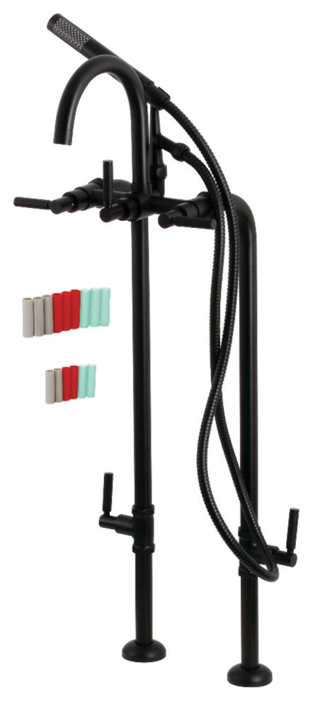 CCK8100DKL Freestanding Tub Faucet With Supply Line, Stop Valve, Matte Black