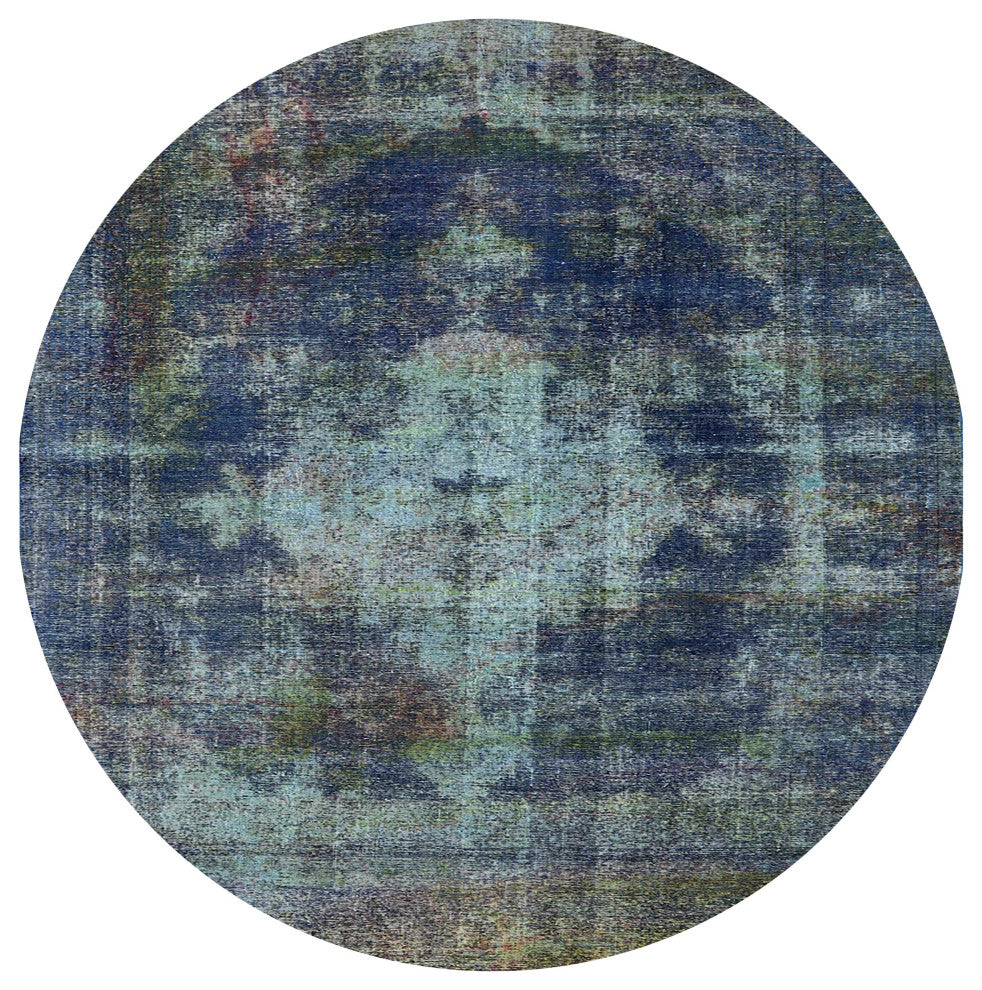Ahgly Company Indoor Round Mid-Century Modern Area Rugs, 7' Round