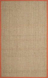 Safavieh Natural Fiber Nf114Y Rug, Natural/Rust, 5'0"x8'0"