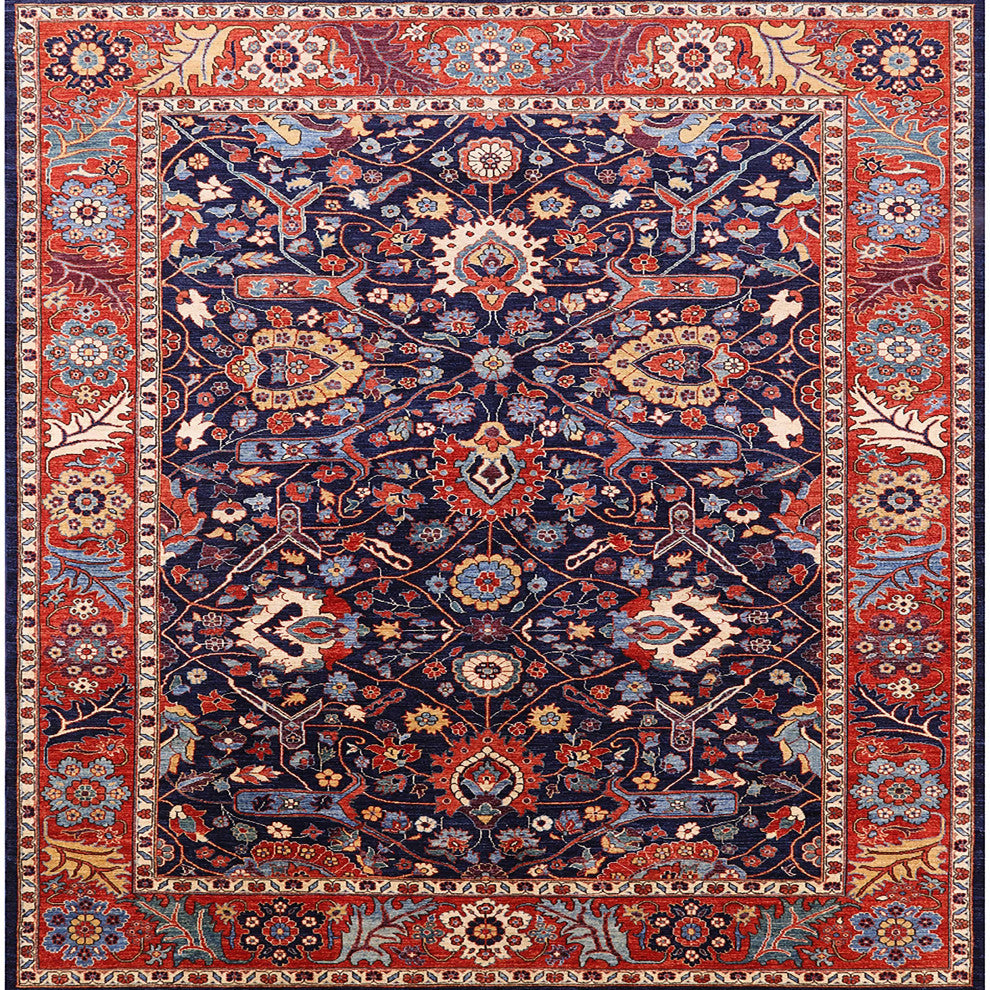 Ahgly Company Indoor Square Mid-Century Modern Area Rugs, 8' Square