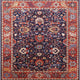 Ahgly Company Indoor Square Mid-Century Modern Area Rugs, 8' Square