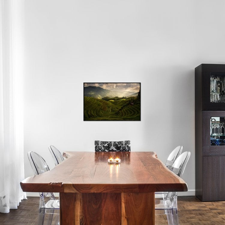 "A Tuscan Feel In China" Framed Canvas Giclee by Max Witjes, 31x21"