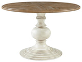 Madison Park Wood  Mid-century Modern Dining Table, Reclaimed Walnut/Antique Cream, Dining Table