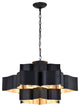 Bethel International MU03C30BS 12 Light Chandelier, Matte Black