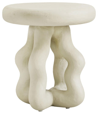 Maddie Cream Textured Side Table