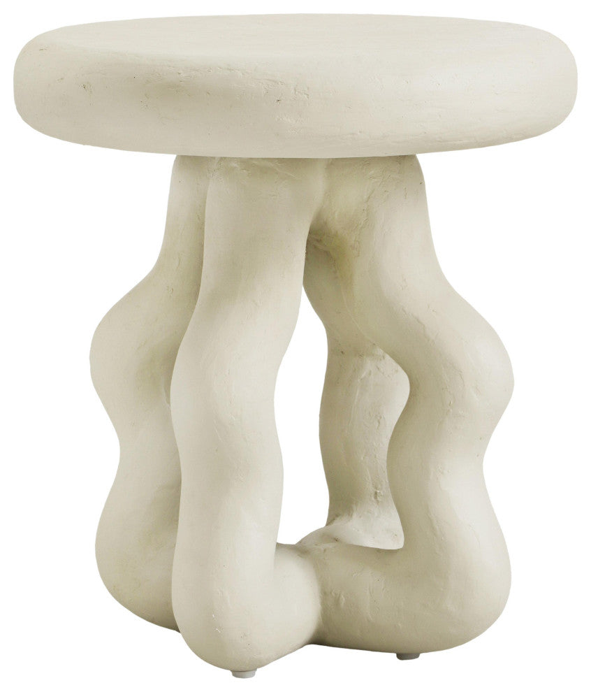 Maddie Cream Textured Side Table