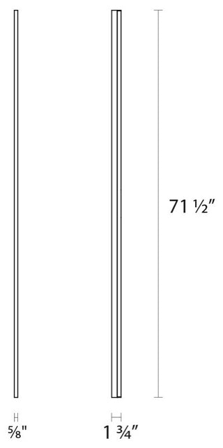 Sonneman 2334 Stiletto Lungo 72" LED Bath Bar - Satin Black