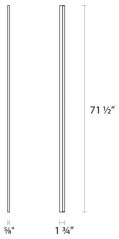 Sonneman 2334 Stiletto Lungo 72" LED Bath Bar - Satin Black