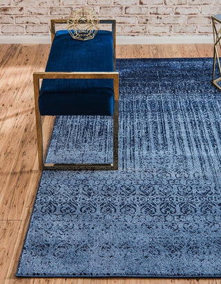 Rug Unique Loom Del Mar Blue Round 6' 0 x 6' 0