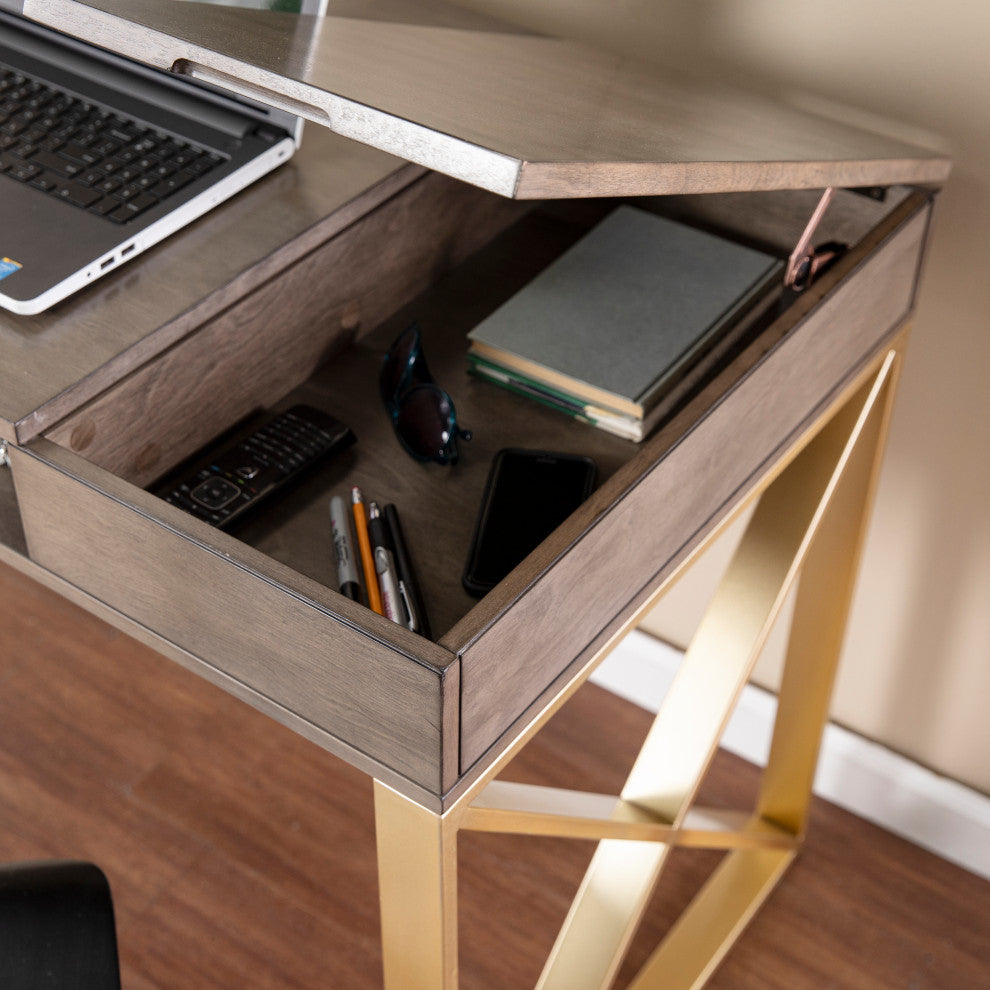 Sawyer Two-Tone Desk With Storage