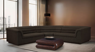 Cascade Upholstered Modular Sofa, Brown, Boucle Fabric, Corner Sectional