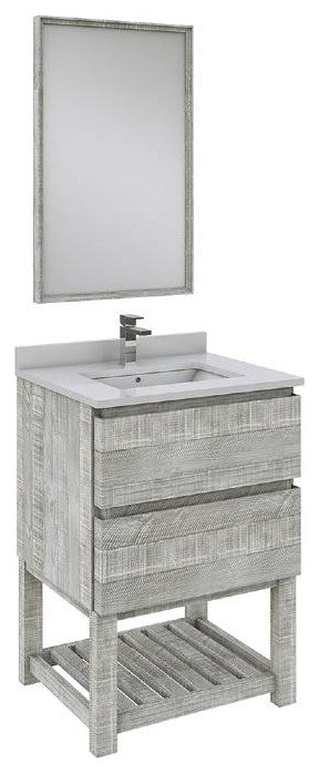 Fresca Formosa Modern 24" Ash Freestanding Vanity Set With Open Bottom