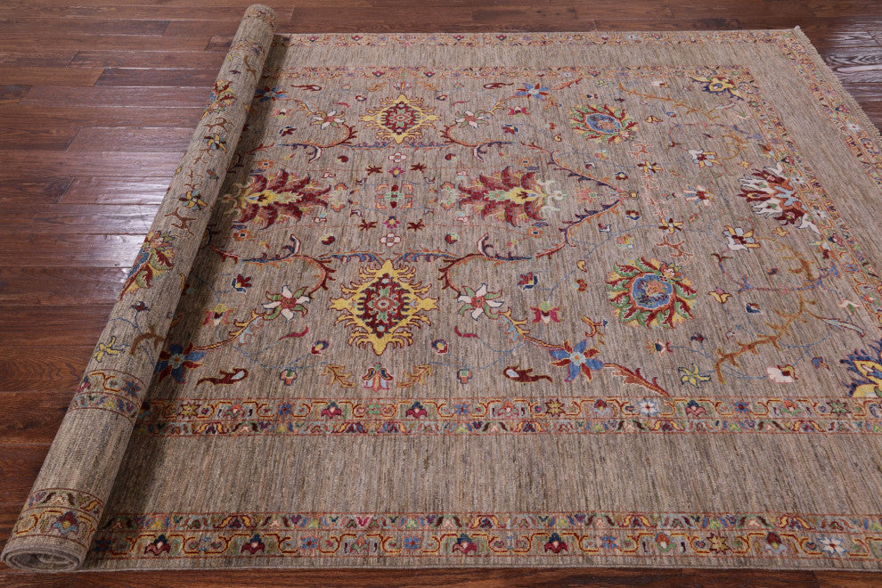 Handmade Persian Tabriz Wool Rug 6' 9" X 9' 11" Q7602