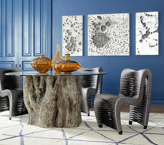 Splotch Wall Art, Silver, Square