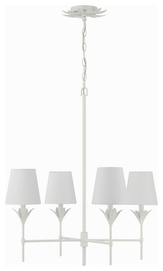 CRYSTORAMA Broche 4 Light Matte White Chandelier
