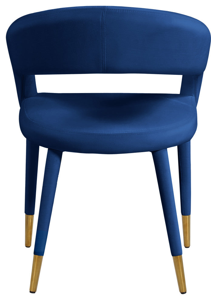 Destiny Dining Chair, Navy, Velvet