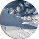 Ski Tracks On A Slope, Landscape Photo Disc Metal Wall Art, 11"