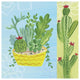 "Cacti Garden IV no Birds and Butterflies" Paper Print by Farida Zaman, 38"x38"