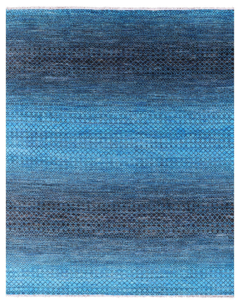 8' 1" X 10' 3" Savannah Grass Hand-Knotted Wool Rug - Q13201