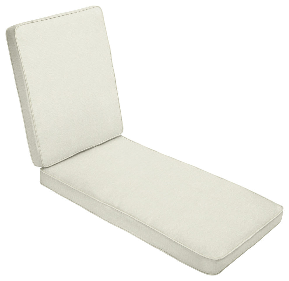 Mozaic Home Canvas Natural Outdoor/Indoor Chaise Lounge Cushion 78x21x3"