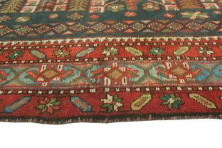 Fine Vintage Distressed Costari Navy/Rust Runner, 3'8x14'9