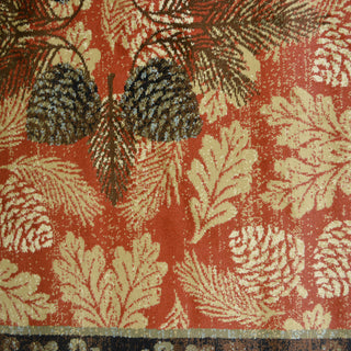 Baton Rouge Lodge Area Rug, Brick, 5'3"x7'3"