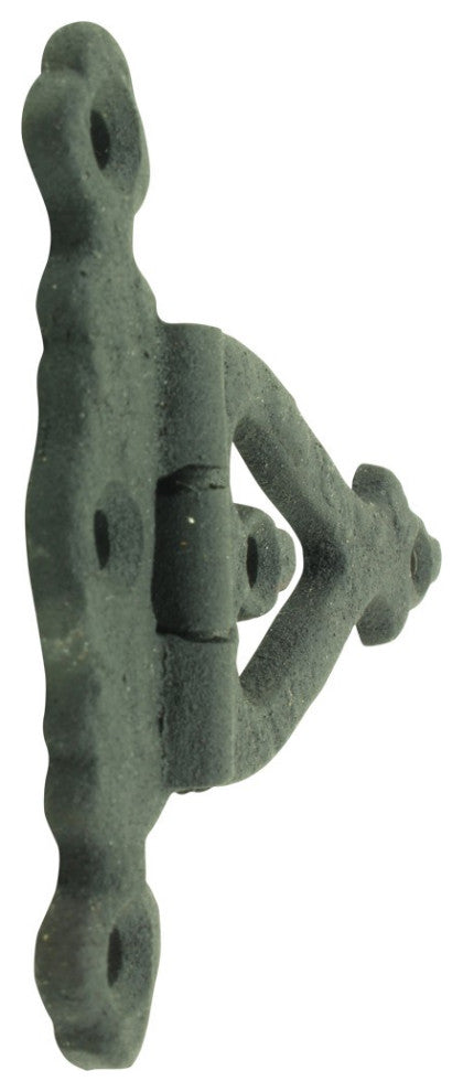 Black Wrought Iron Door Hinge 3 Inch Strap RSF Finish Barn Door Hinges