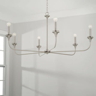 HomePlace Lighting Presley 6-Light Chandelier 448961BN Brushed Nickel